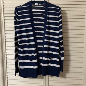 Cotton linen open front cardigan